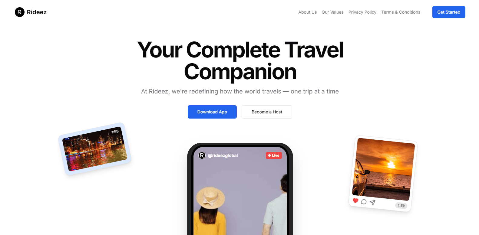 Rideez Web and Mobile Platforms